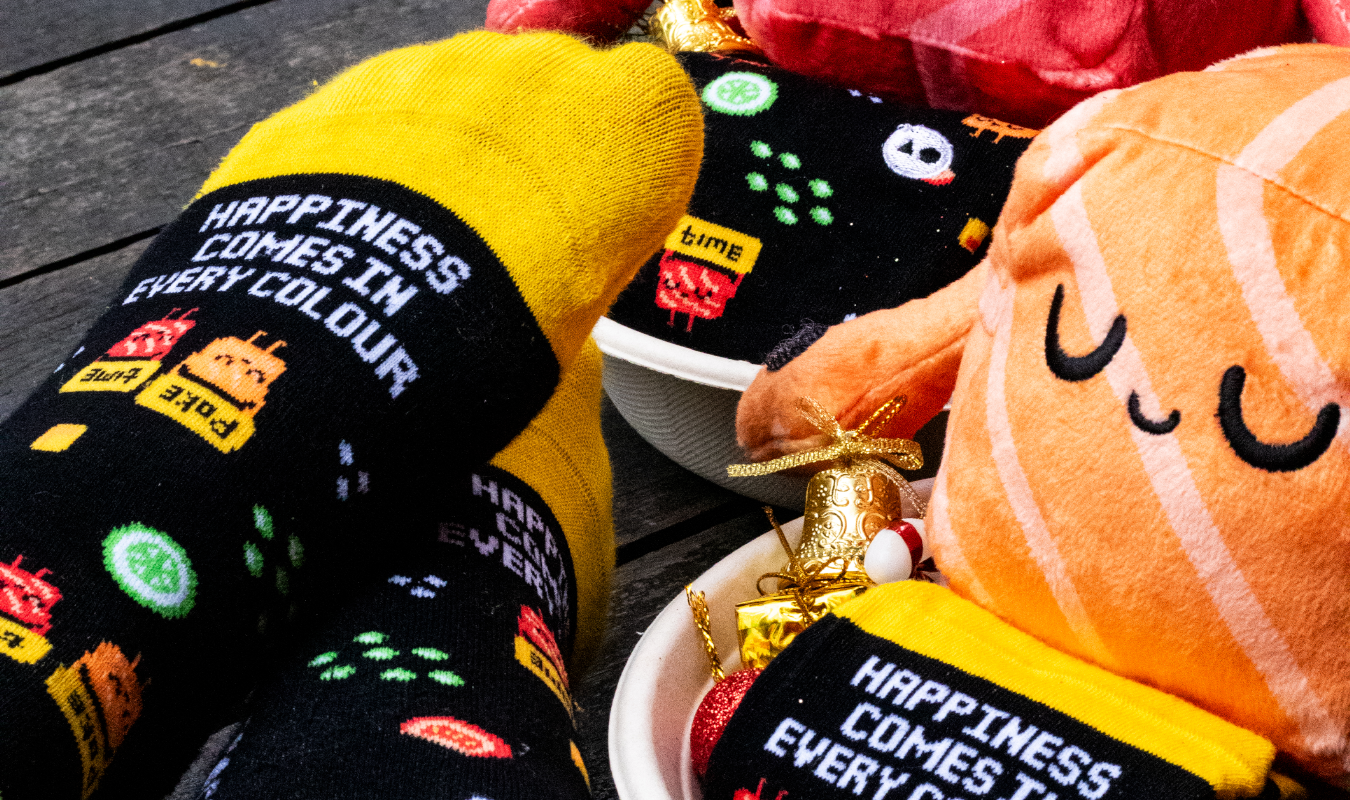 Talking Toes X Poke Theory Customised Crew Socks Size S