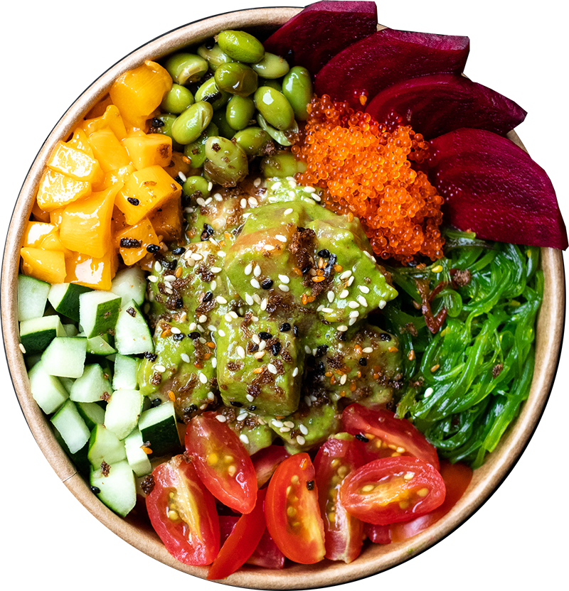 Spicy Rainbow Poke Bowls